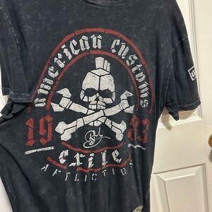 Affliction Black Graphic Tee for Men